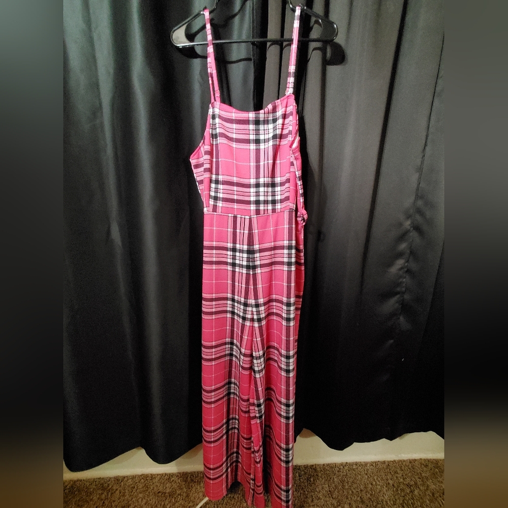 Plaid Pink Jumpsuit